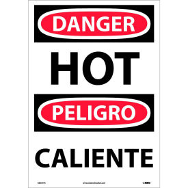 Bilingual Vinyl Sign, Danger Hot, 14"W x 20"H