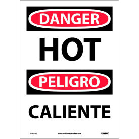 Bilingual Vinyl Sign, Danger Hot, 10"W x 14"H