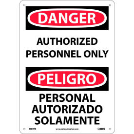 Bilingual Plastic Sign - Danger Authorized Personnel Only