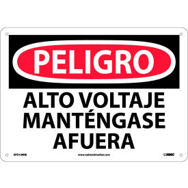 Spanish Plastic Sign - Peligro Alto Voltaje Mantengase Afuera
