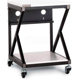 24" Performance 300 Series LAN Station with Full Bottom Shelf, Folkstone Gray