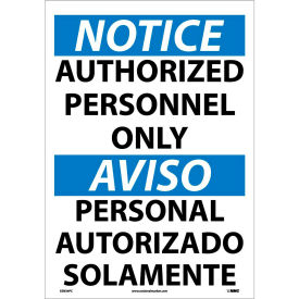Bilingual Vinyl Sign - Notice Authorized Personnel Only