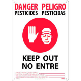 Bilingual Vinyl Sign - Danger Pesticides Keep Out