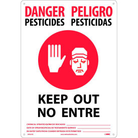 Bilingual Plastic Sign - Danger Pesticides Keep Out