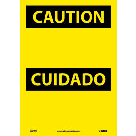 Bilingual Vinyl Sign - Caution Blank