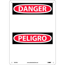 Bilingual Plastic Sign, Danger Blank, 10"W x 14"H