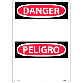 Bilingual Plastic Sign, Danger Blank, 14"W x 20"H