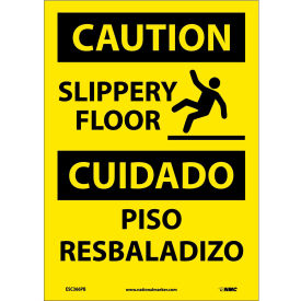 Bilingual Vinyl Sign - Caution Slippery Floor