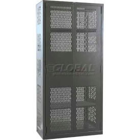 Extra HD DuraTough Steel Ventilated Cabinet, 14 Ga., 48"W x 24"D x 78"H, All-Welded, Gray