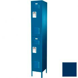Traditional 2-Tier 2 Door Locker, Add On, 12"W x 12"D x 78"H, Blue Frost, Unassembled