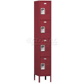Traditional 4-Tier 8 Door Locker, 24"W x 15"D x 66"H, Gray, Assembled