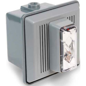 Surface Mount Horn Strobe For Outdoor Use 120V AC Clear