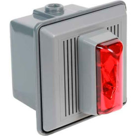 Surface Mount Horn Strobe For Outdoor Use 24V AC/DC Red
