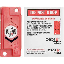 Drop N Tell Impact Indicators For Robust & Sturdy Products, 100G Range, Red