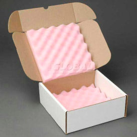 Anti Static Foam Shippers, 10"W x 10"L x 4"D, White