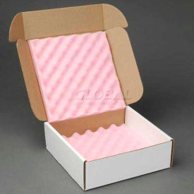 Anti Static Foam Shippers, 12"W x 12"L x 4"D, White
