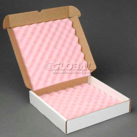 14"W x 14"L x 2-3/4"D, White Anti Static Foam Shippers