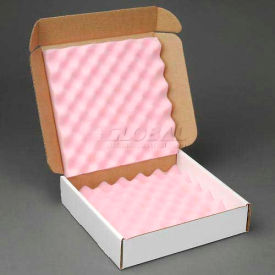 Anti Static Foam Shippers, 12"W x 12"L x 2-3/4"D, White