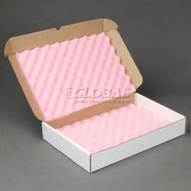 18"W x 12"L x 2-3/4"D Anti Static Foam Shippers, White