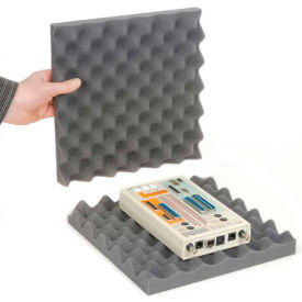 Foam Set, 12"W x 12"L x 2" Thick, Charcoal