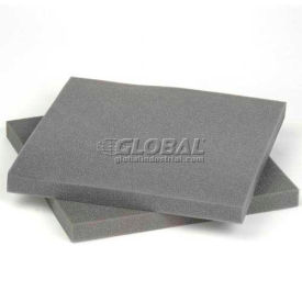 Reusable Soft Foam Pads, 12"W x 12"L x 1" Thick, Charcoal