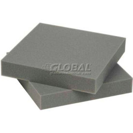 Reusable Soft Foam Pads, 12"W x 12"L x 2" Thick, Charcoal