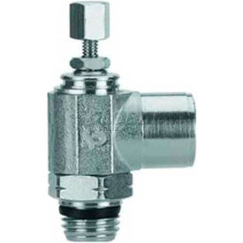 Female Needle Valve, Knob Adj, 3/8" NPTF x 3/8" Swift-Fit Universal