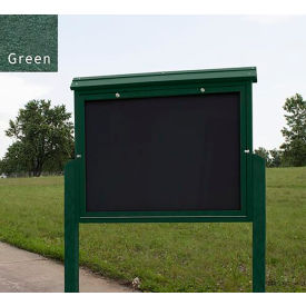 Large Message Center - 1 Sided/2 Posts, Green, 52"W x 42"H