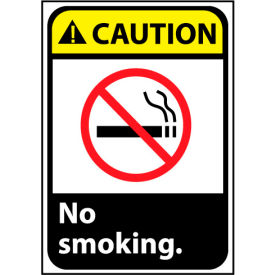 Caution Sign 10x7 Vinyl - No Smoking