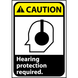 Caution Sign 14x10 Aluminum - Hearing Protection Required