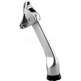Door Stop, 3 Hole, Spring Loaded, Chrome Finish