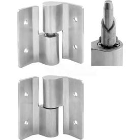 Surface Mount Hinge Set, 3 Pc, RH-In/LH-Out, Cast Stainless Steel
