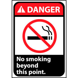 Danger Sign 14x10 Aluminum - No Smoking Beyond This Point
