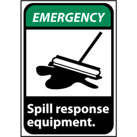 Emergency Sign 14x10 Rigid Plastic - Spill Response Equipment