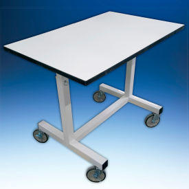 Mobile Adjustable Height Table, 35"W x 24"D x 30" to 36"H