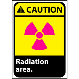Caution Sign 14x10 Rigid Plastic - Radiation Area