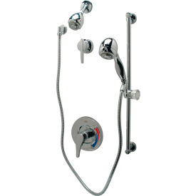 Temp-Gard III Pressure Balance Shower Set with Handheld Showerhead, Slide Bar and Diverter Valve