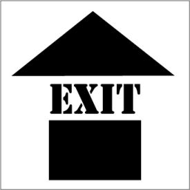 Plant Marking Stencil 20x20 - Exit w/ Up Arrow