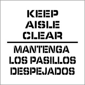 Plant Marking Stencil 20x20 - Keep Aisle Clear Bilingual