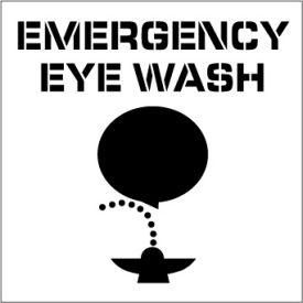 Plant Marking Stencil 20x20 - Emergency Eye Wash