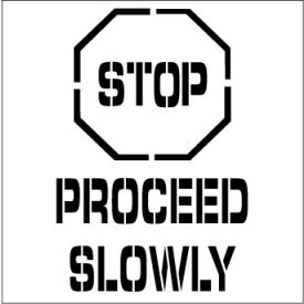 Plant Marking Stencil 20x20 - Stop Proceed Slowly