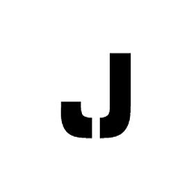 Individual Character Stencil 36" - Letter J