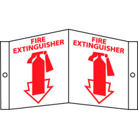 Fire Visi Vinyl Sign, Fire Extinguisher, 8-3/4"W x 5-3/4"H