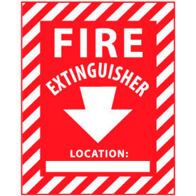 Fire Safety Sign - Fire Extinguisher with Blank Space - Plastic