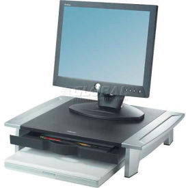 Office Suites Monitor Riser, Black/Silver