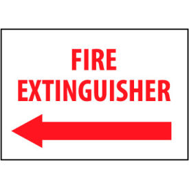 Fire Safety Sign - Fire Extinguisher with Left Arrow - Vinyl