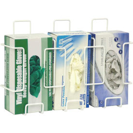 Deluxe Triple Wire Glove Box Holder, White, 1/PK