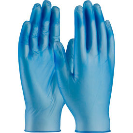 Industrial Grade HD Vinyl Gloves, 5 Mil, Powder-Free, M, Blue, 100/Box