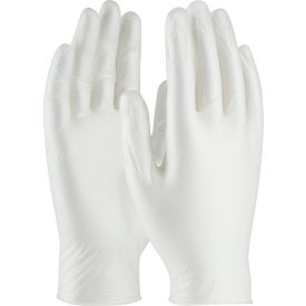 Ambi-Dex 64-V2000PF Industrial Grade Vinyl Gloves, 4 Mil, Powder Free, 2XL, White, 100/Box