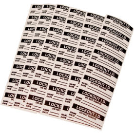out Tag - Black/Red on White, 3 x 5 in, Vinyl, Pack of 5
